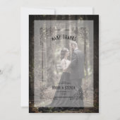 Vintage Luxury Wedding Flourish Vellum Effect Bedankkaart (Voorkant)