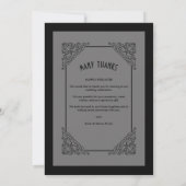 Vintage Luxury Wedding Flourish Vellum Effect Bedankkaart (Achterkant)