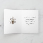 Vintage Maagd Maria Mount Carmel Birthday Kaart (Binnen)