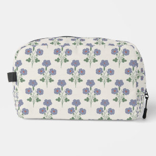 Vintage Maagdenpalm & Klaprood Rood Botanisch Toilettasje