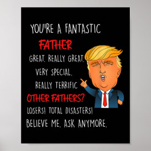 Vintage Maak Vaderdag weer geweldig Papa Grappig D Poster