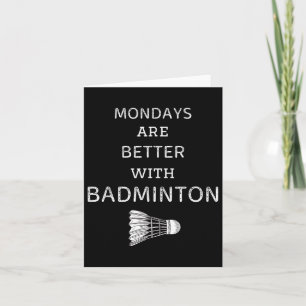 Vintage maandagen zijn beter met badminton Retro B Kaart