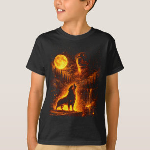 Vintage maanlicht hond grappige rottweiler huilend t-shirt