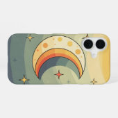 Vintage Maanvormen iPhone 16 Hoesje (Achterkant horizontaal)