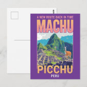 Vintage Machu Picchu Peru Travel Briefkaart (Voorkant / Achterkant)