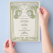 Vintage Mackintosh-bloeiende bomen in saliegroen Flyer (Hand)