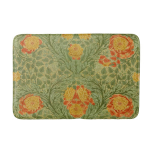 Vintage Mackmurdo Roos en Blad Bloemenkunst Badmat