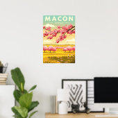 Vintage Macon Georgia Poster (Thuiskantoor)