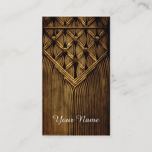 vintage Macramé-look Visitekaartje (Voorkant)