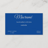 vintage Macramé uitstraling no3 Visitekaartje (Achterkant)