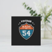 Vintage Made In 54 1954 Verjaardag Cadeau Kaart (Staand voorkant)