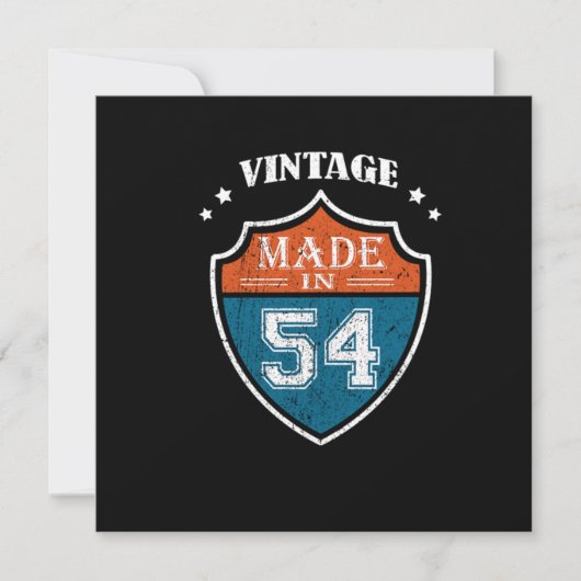 Vintage Made In 54 1954 Verjaardag Cadeau Kaart (Voorkant)