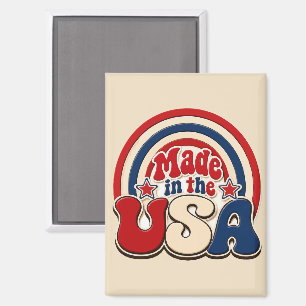 Vintage "Made in USA" Patriottische Speld Magneet