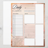 Vintage madeliefjes dagelijkse planner (Voorkant / Achterkant)