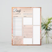 Vintage madeliefjes dagelijkse planner (Staand voorkant)