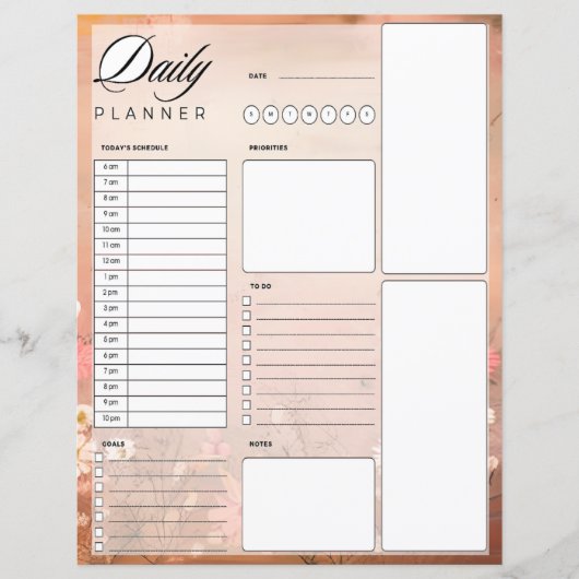 Vintage madeliefjes dagelijkse planner (Voorkant)