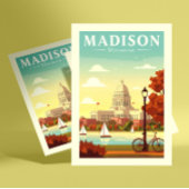 Vintage Madison Wisconsin Briefkaart