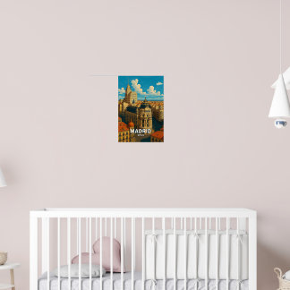 Vintage Madrid Spain Travel Poster