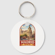 Vintage Madrid Spanje Reisposter Stijlontwerp