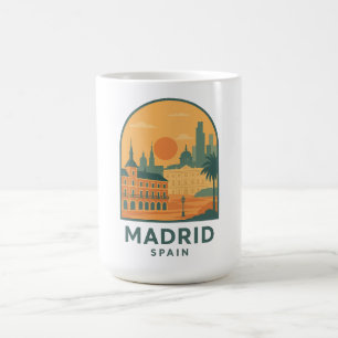 Vintage Madrid Spanje Reizen – Retro Stad Koffiemok