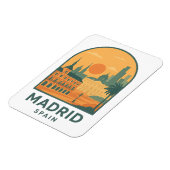 Vintage Madrid Spanje Reizen – Retro Stad Magneet (Linkerzijde)