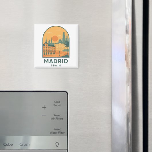 Vintage Madrid Spanje Reizen – Retro Stad Magneet (Insitu (Koelkast))