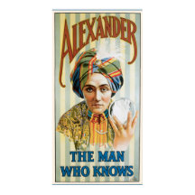 Vintage Magische Poster, Alexander, de Man Die Wee