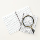 Vintage Magnifying Glass Ink Sketch Notebook Notitieboek (Binnen)