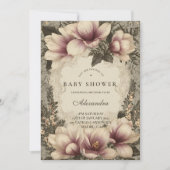 Vintage Magnolia Baby Shower Kaart (Voorkant)