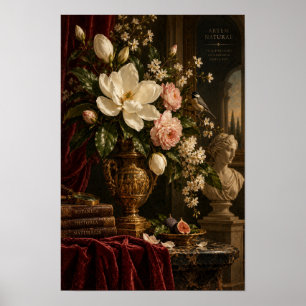 Vintage Magnolia Bloemstuk Muur Kunst Poster