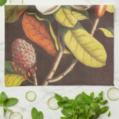 Vintage Magnolia Flowers Plant met zaad Theedoek (Gevouwen)