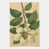 Vintage Magnolia on Weathered Paper Theedoek (Verticaal)