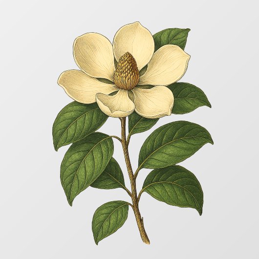 Vintage Magnolia Raamsticker (Vel)