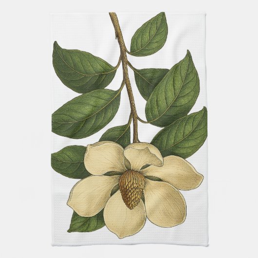 Vintage Magnolia Theedoek (Verticaal)
