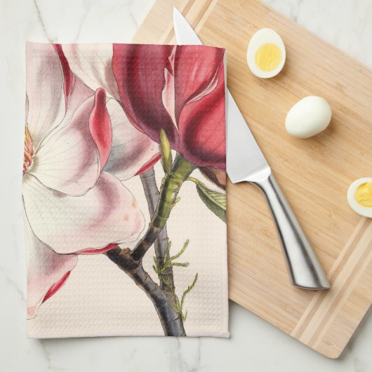 Vintage Magnolia Theedoek (Quarter Fold)