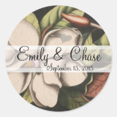 Vintage Magnolia Wedding Stickers (Voorkant)