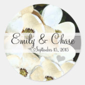 Vintage Magnolia Wedding Stickers (Voorkant)