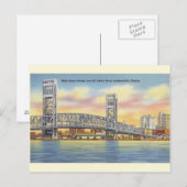 Vintage Main Street Bridge Jacksonville Briefkaart (Voorkant / Achterkant)