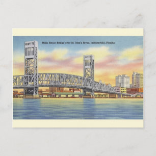 Vintage Main Street Bridge Jacksonville Briefkaart