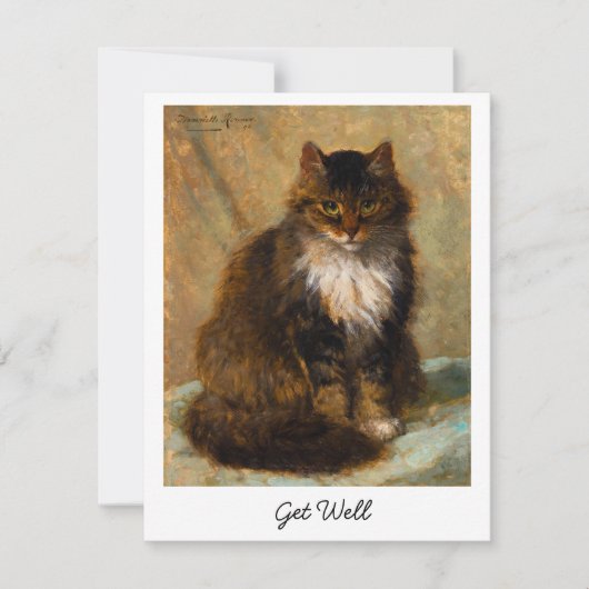 Vintage Maine Coon Kat Fijne Kunst Snel Beter (Voorkant)