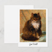 Vintage Maine Coon Kat Fijne Kunst Snel Beter (Voorkant / Achterkant)