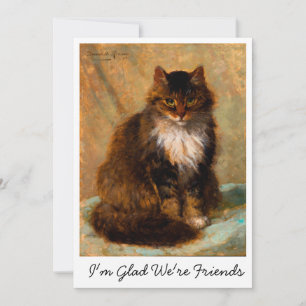 Vintage Maine Coon Kat Kunst Ik Ben Blij Dat We Vr Kaart