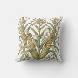 Vintage Maïskolf Botanisch Kussen