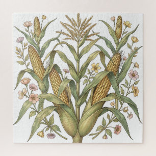 Vintage Maïskolf Botanisch Legpuzzel