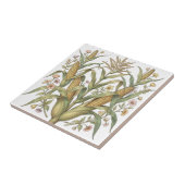 Vintage Maïskolf Botanisch Tegeltje (Zijkant)