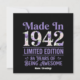 Vintage Maken in 1942 Bloem 84e Verjaardag Geweldi Kaart