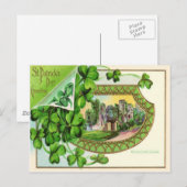 Vintage Mallow Castle St. Patrick's Dag Kaart (Voorkant / Achterkant)