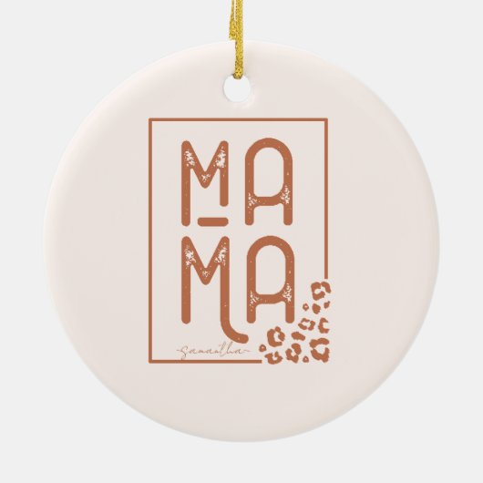 Vintage Mama Keramisch Ornament (Achterkant)