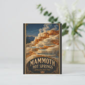 Vintage Mammoth Hot Springs Yellowstone Park Briefkaart (Staand voorkant)