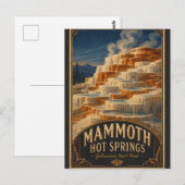 Vintage Mammoth Hot Springs Yellowstone Park Briefkaart (Voorkant / Achterkant)